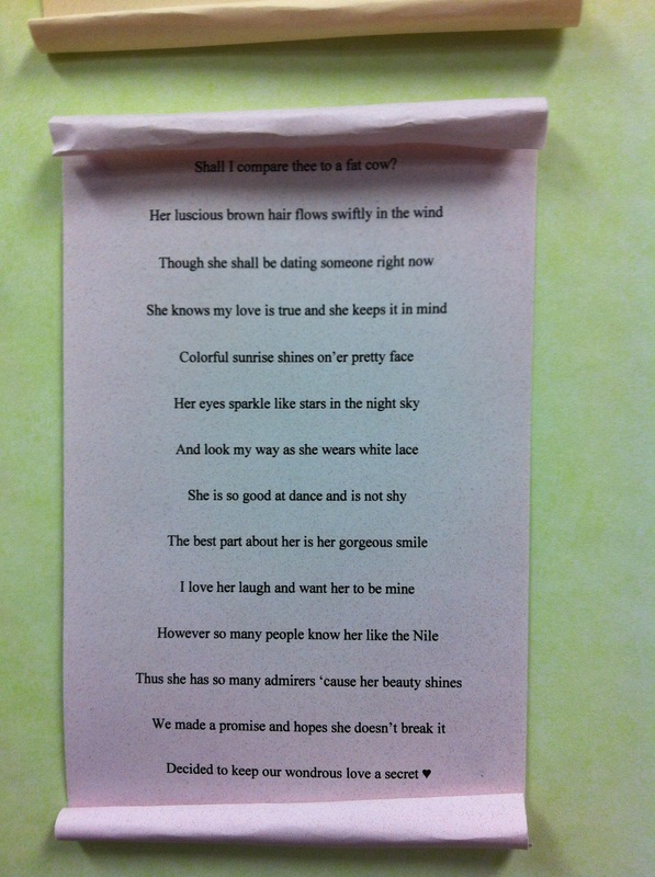 sonnet examples by students